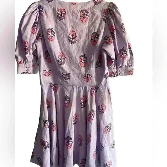 House of Harlow NWOT 1960 Mini Linen Blend Lace Up Dress Size 4 - Picture 2 of 10